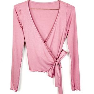 Crossed Ties Wrap Top